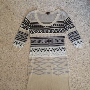 Womens small patterned sweater dress